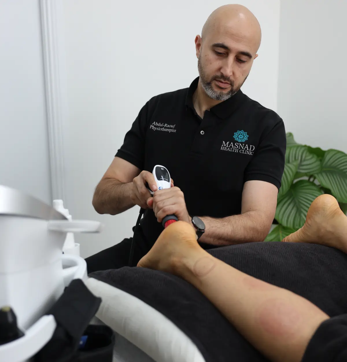Shockwave therapy is a treatment that uses controlled acoustic waves to stimulate healing in injured or irritated tissues.